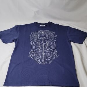 Off-White Dark Blue Graphic Tee